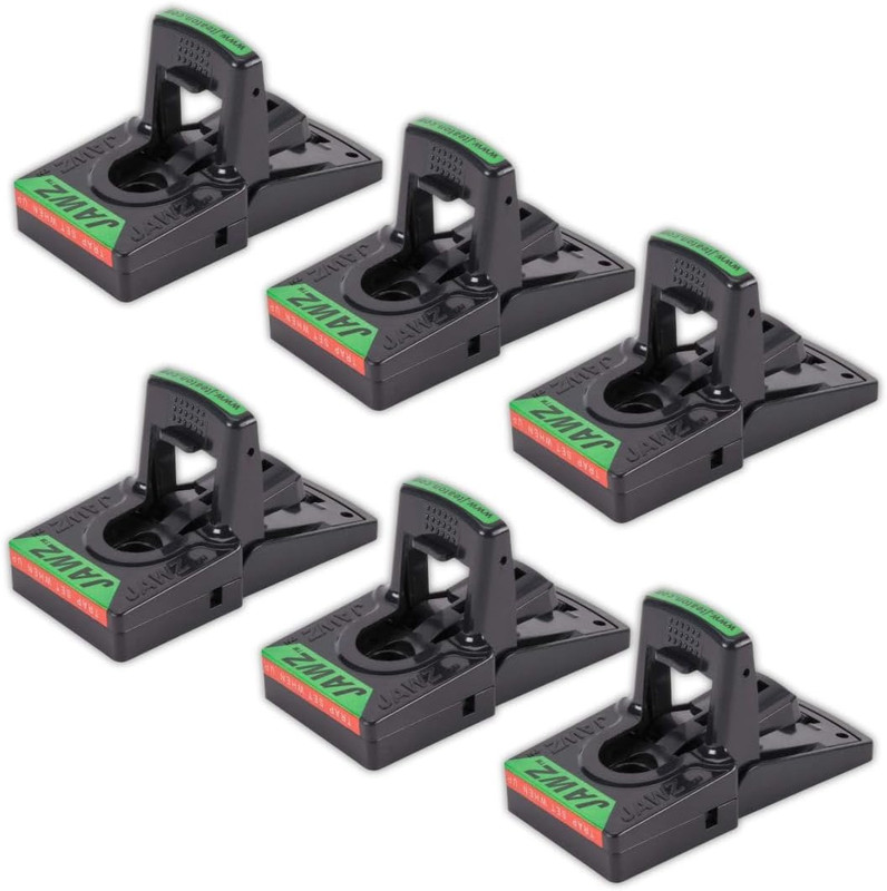 JT Eaton 409 Jawz Indoor Plastic Mouse Trap for Solid or Liquid Bait, Instant Ki