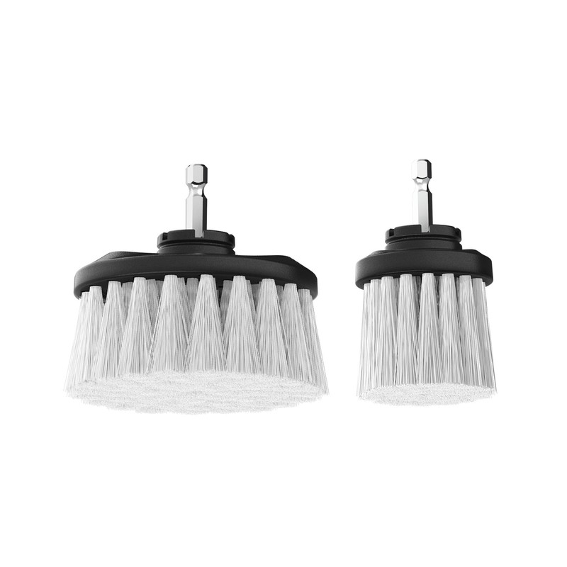 Dirt Devil Soft Bristle Cleaning Brush Set, 2 Piece, 2″ and 2” & 3.5”, Black