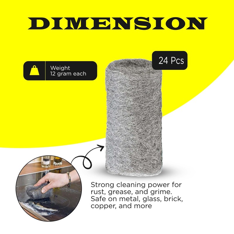 SteelWool Grade 0000 - Finest Grade, Multi-use Furniture, Cleaning, Mice Control gallery