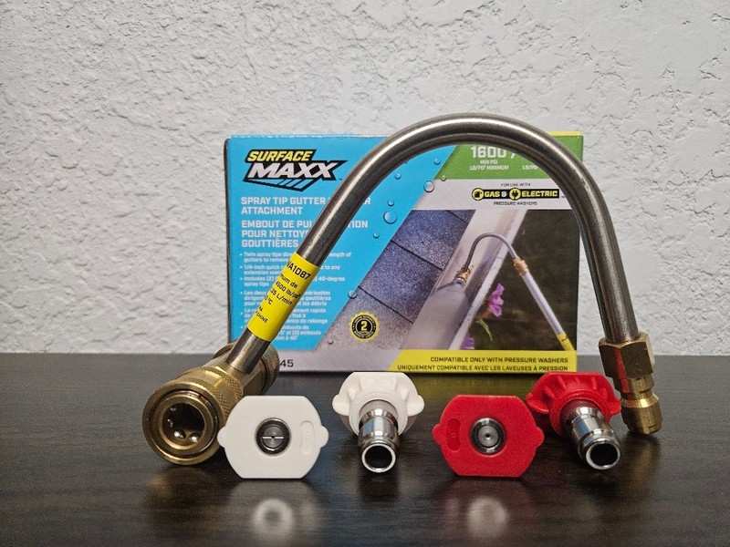 ^ Surface Maxx Spray Tip Gutter Cleaner Attachment Compatible w/ Pressure Washer gallery