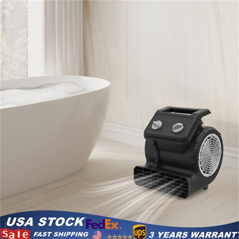 Air Mover Floor Dryer 3 Speed 250W Industrial Floor Blower Carpet Drying Fan US