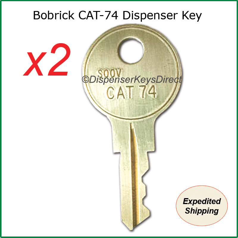 2 Pack – Bobrick CAT-74 Key – Paper Towel Toilet Tissue Liquid Soap Dispenser
