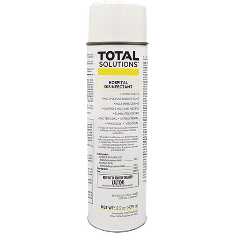 Total Solutions 8421 Hospital Surface Disinfectant, 15.5 OZ wt. 12 SPRAY /CS