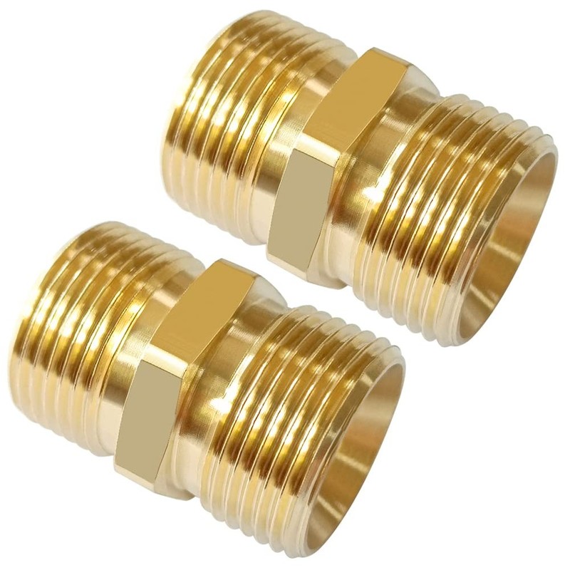 Uenede 2PCS Brass Pressure Washer Coupler, M22-14mm Male x M22-15mm