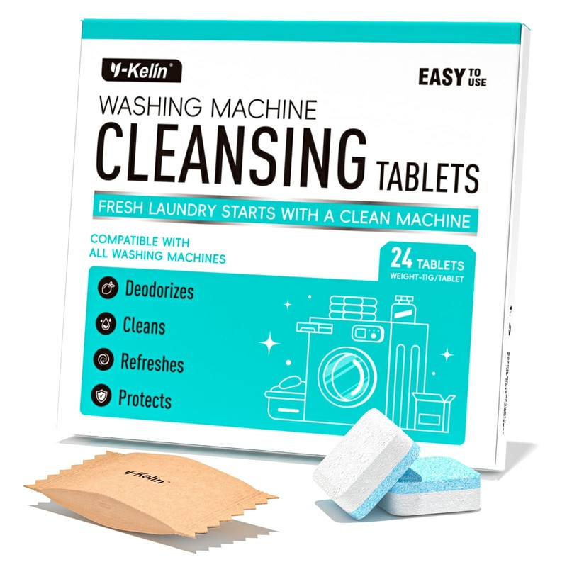 Washing Machine Cleaner Tablets 24 Pack -1 Year Supply 1 Count (Pack of 24)