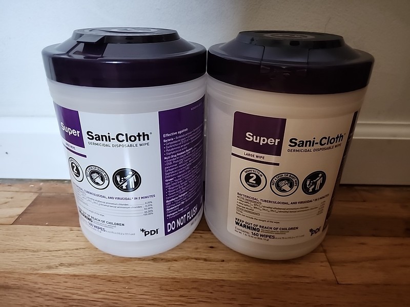 Sani-Cloth Plus Germicidal Surface Disinfectant Wipes 2 Pack, 160 Count each