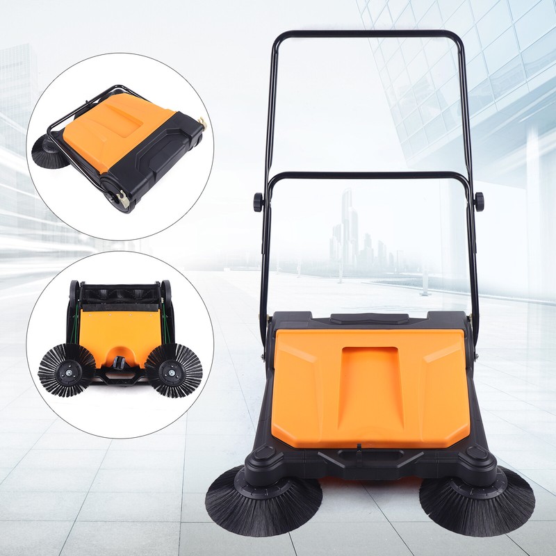 26" Floor Garden Workshop Push Sweeper Domestic & Wet Brushes Cleaning Tool gallery