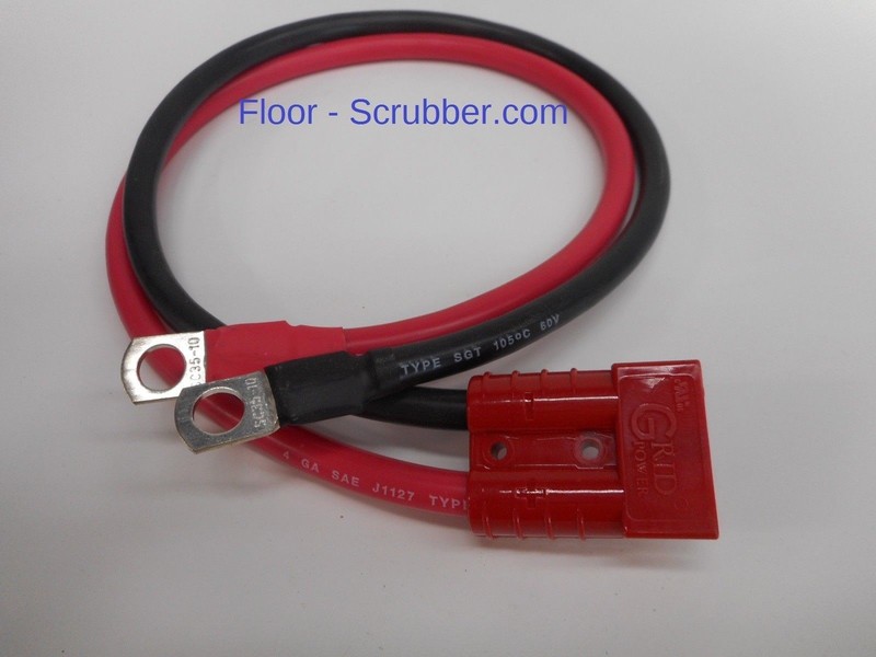 Battery Charger Cord 6GA 24″ with SB50 Red Plug 24v Floor Scrubber