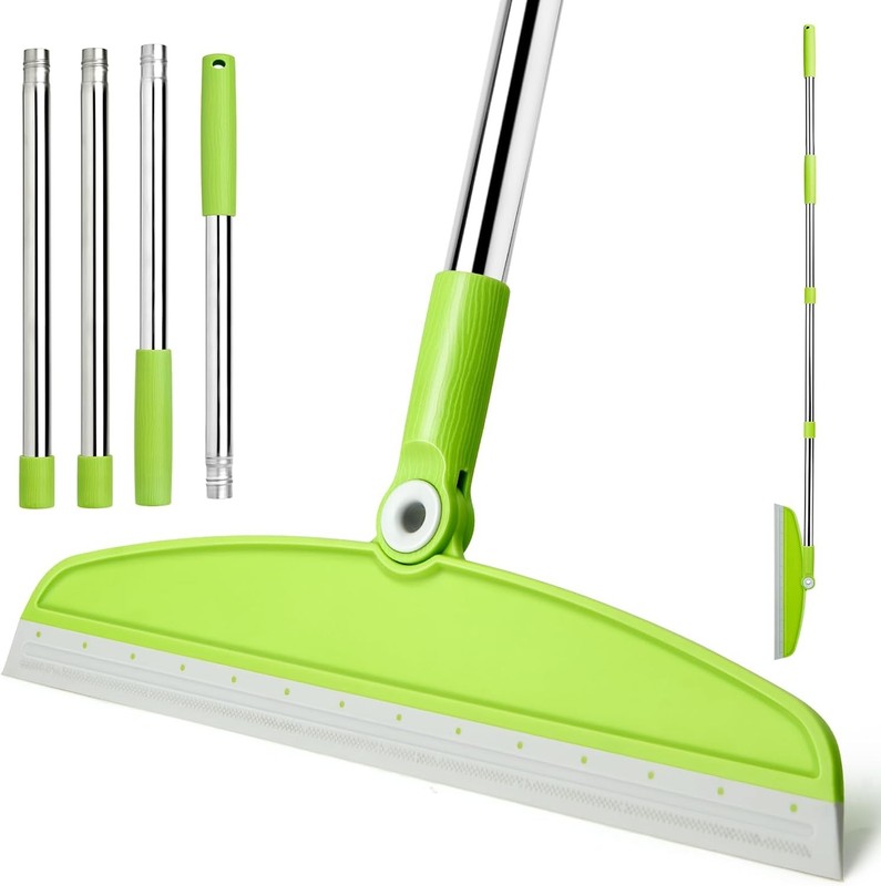 Silicone Air Broom,Multifunction Magic Broom with Long Gray Green