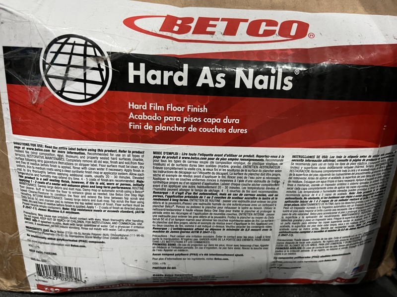 Betco Hard As Nails Hard Film Floor Finish 5 Gallon