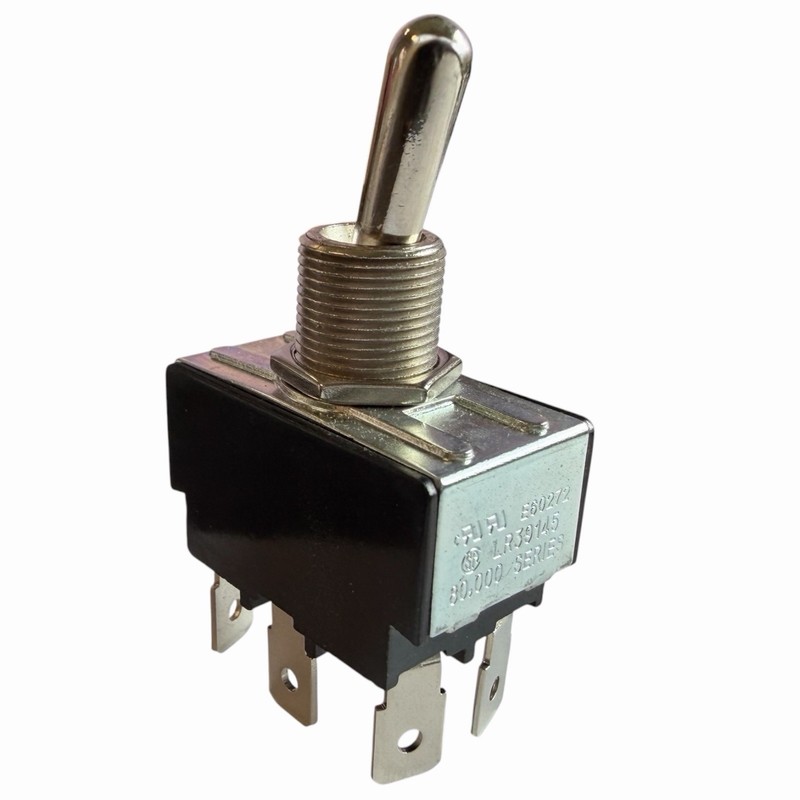 Toggle switch DPDT 6 snap-in termianls ON-ON