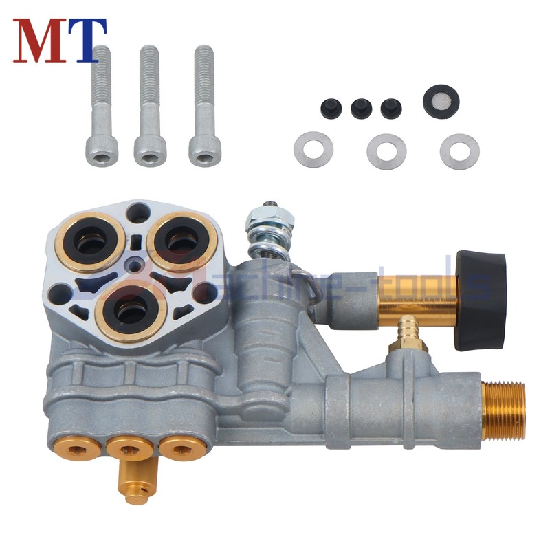 Pressure Washer Pump Manifold Kit 7108366 W/ Mounting Bolt Washer Pump Sliver US