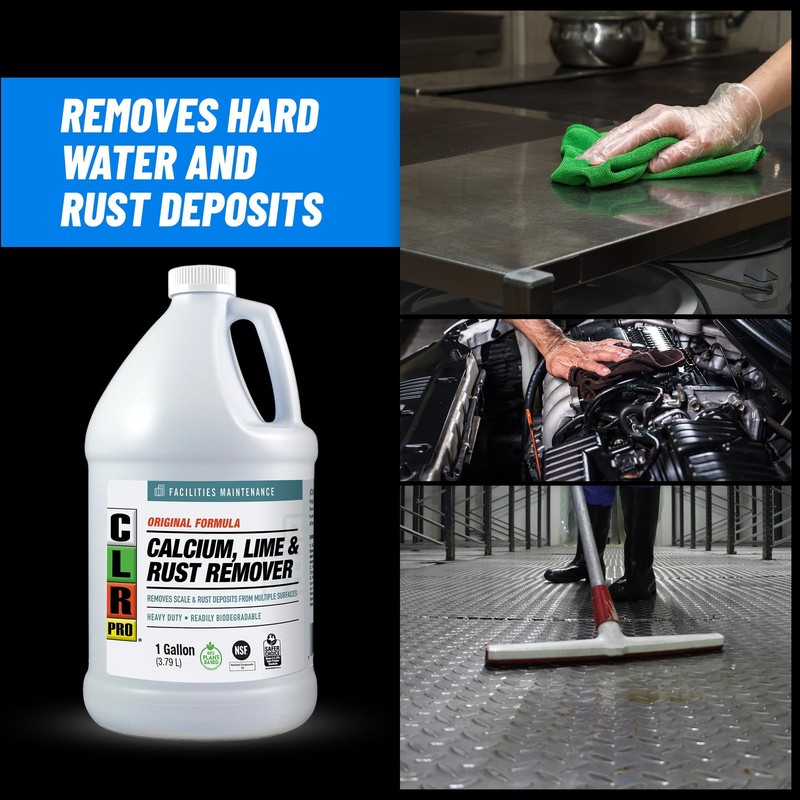 CLR PRO Calcium, Lime and Rust Remover, 1 Gallon 128 Fl Oz (Pack of 1), Clear gallery