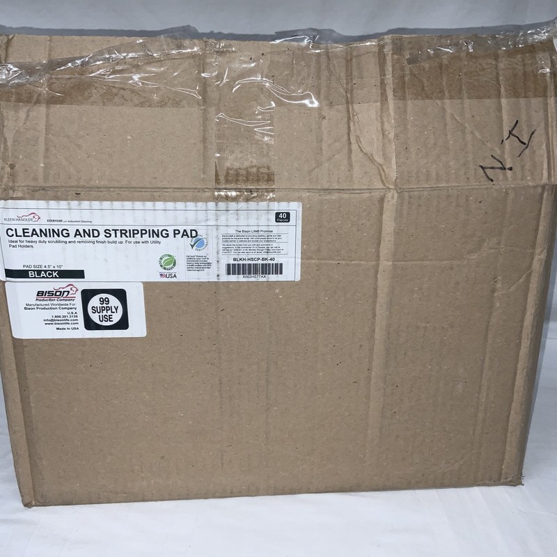 Kleen Handler Cleaning and Stripping Pad Black (Case of 40) gallery