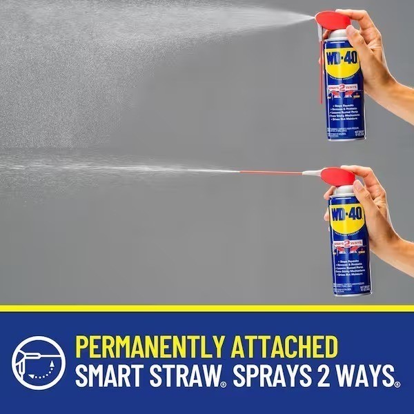 WD-40 Multi-Use Lubricant Spray 12oz w/ Smart Straw 2-Way Spray Formula gallery