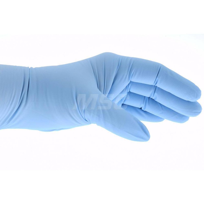 PRO-SAFE 5 mil Blue Lightly Powdered Nitrile Gloves, Box of 100 (Size Medium) gallery