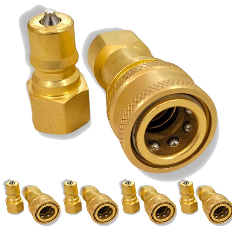 5 Sets Carpet Cleaning 1/4″ Brass Quick Disconnect for Wands Hoses Accessories