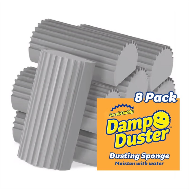Scrub Daddy Damp Duster Dusting Sponges 8 Count – Dust Remover For Household