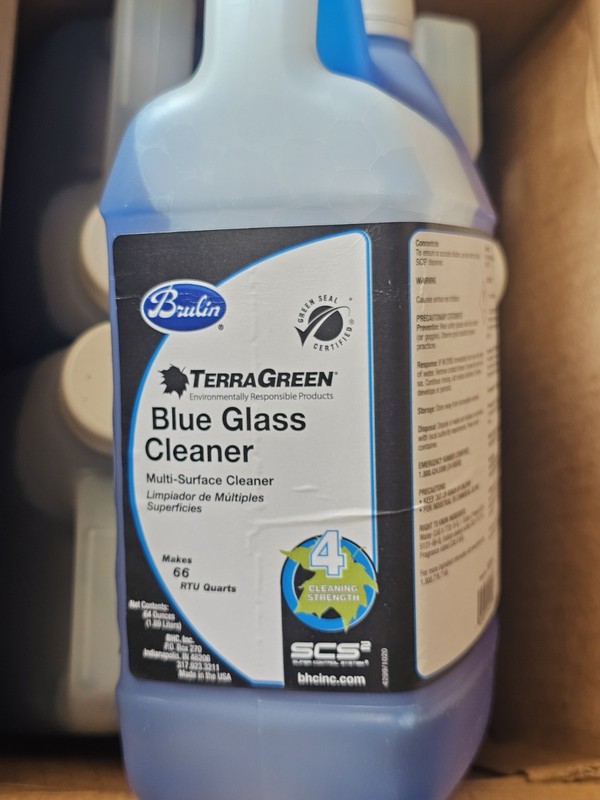 4 Brulin TerraGreen Blue Glass Cleaner Eco Friendly Bulk Lot Of 4 Concentrate