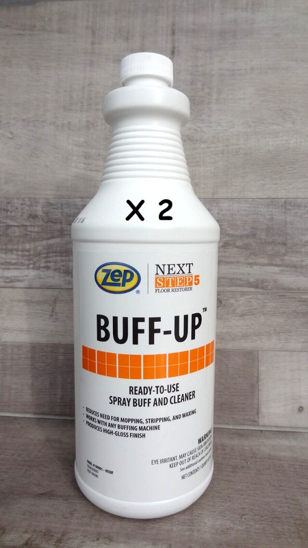 Zep Buff-Up Ready-To-Use Spray Buff and Cleaner Floor Restorer 2 Bottles (1q/ea)