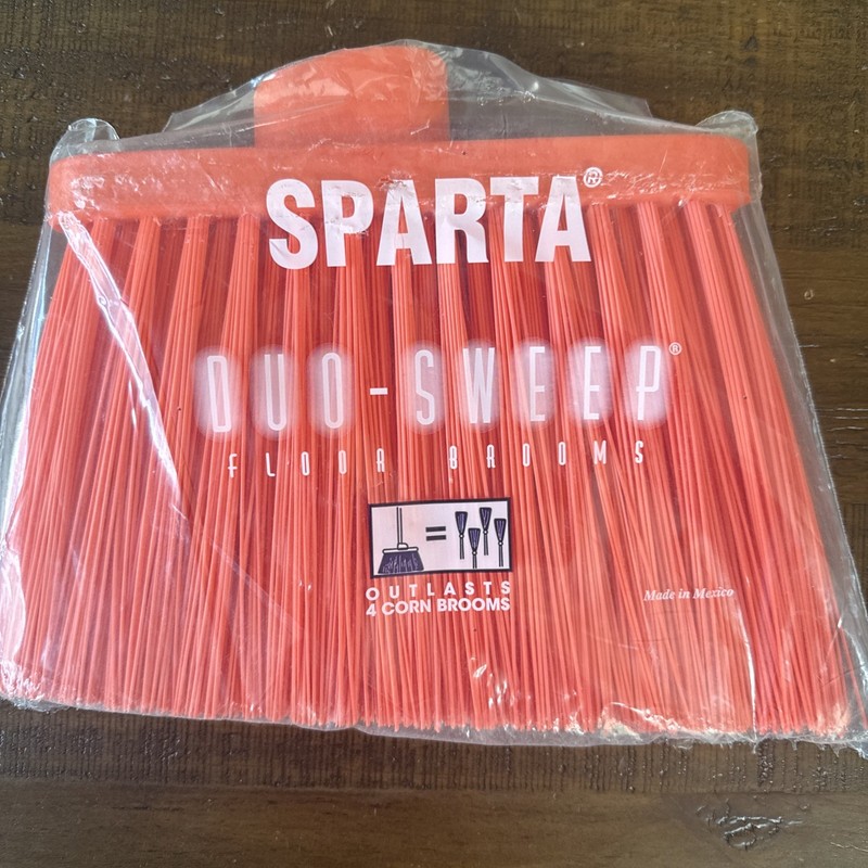 Sparta 12 In. Orange Polypropylene Flagged Upright Broom Head gallery