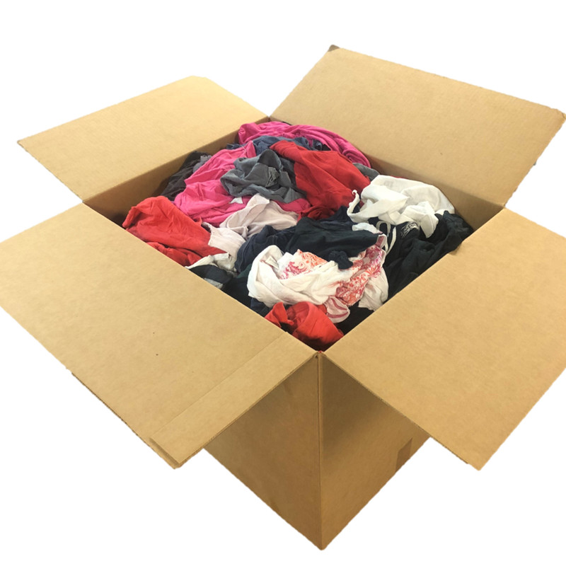 Box of Colored T-shirt Rags - Low Lint, Absorbs Very Well! (50 LB) gallery