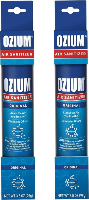 Ozium Air Sanitizer & Odor Eliminator (2 Pack, 7 oz) – New in Box – Free Ship!