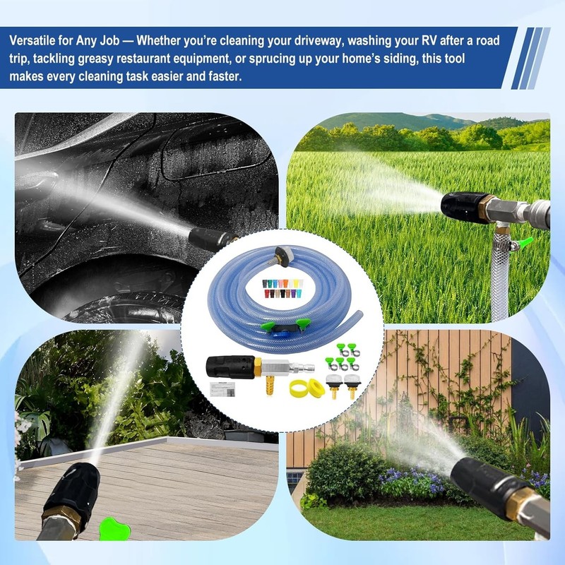 Long Range Nozzle for Pressure Washer Downstream Injection Spray Nozzle Kit gallery