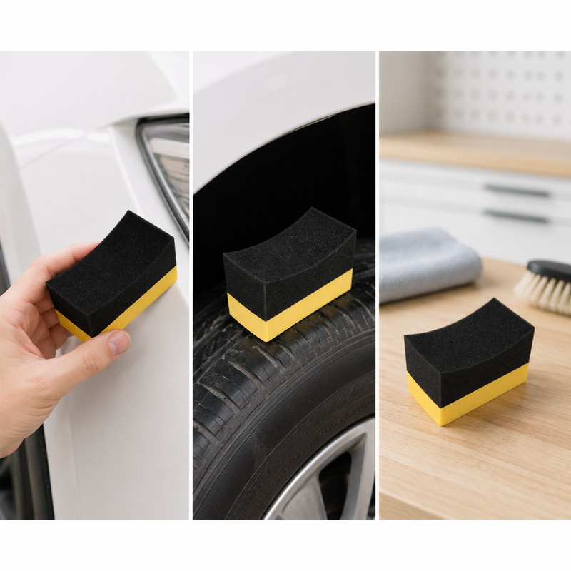 Foam PE Car Wash Sponge, Double-Sided Detailing Buffing Pads gallery