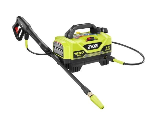 RYOBI 1800 PSI Electric Pressure Washer Lightweight Portable Design (Renewed)