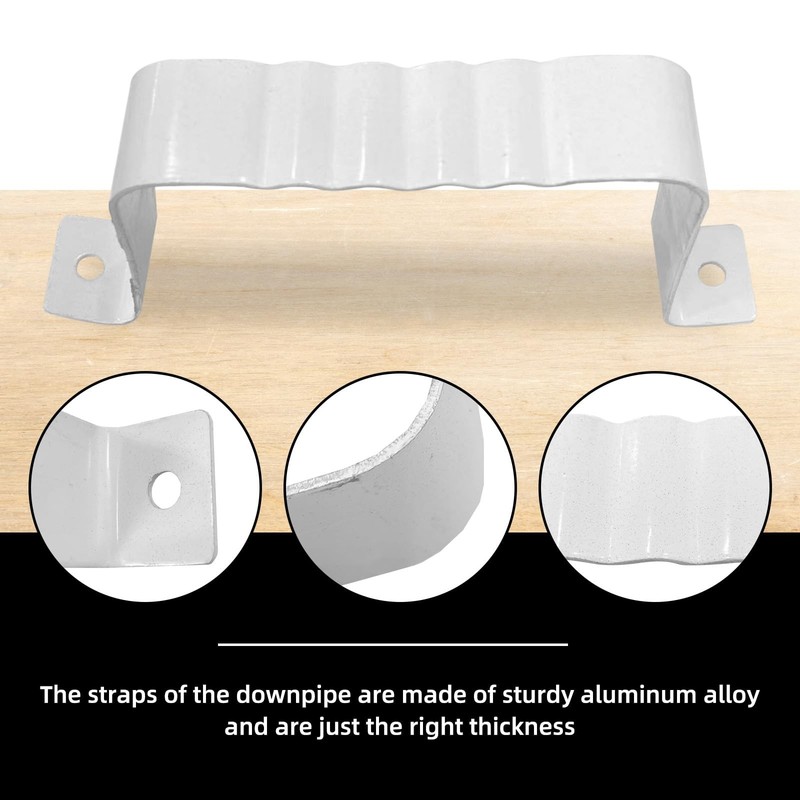 DLBEEM Gutter Downspout Adapter to Drain Pipe with 3" x 4" x 4", White gallery