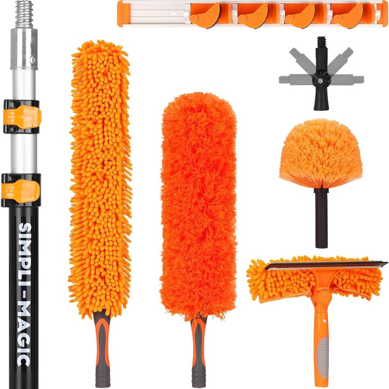Simpli-Magic 20 Foot High Ceiling Duster Kit 5-12Ft Heavy Duty Extension