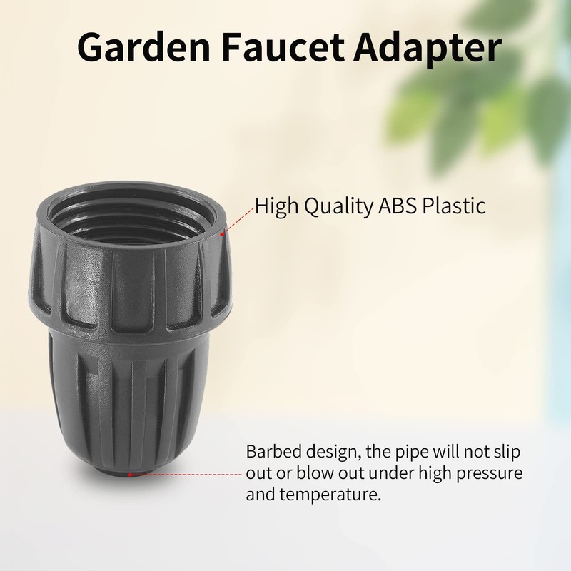 Moicstiy 4Pcs 1/2 Inch Drip Irrigation Hose Connectors 3/4 Inch, Black gallery