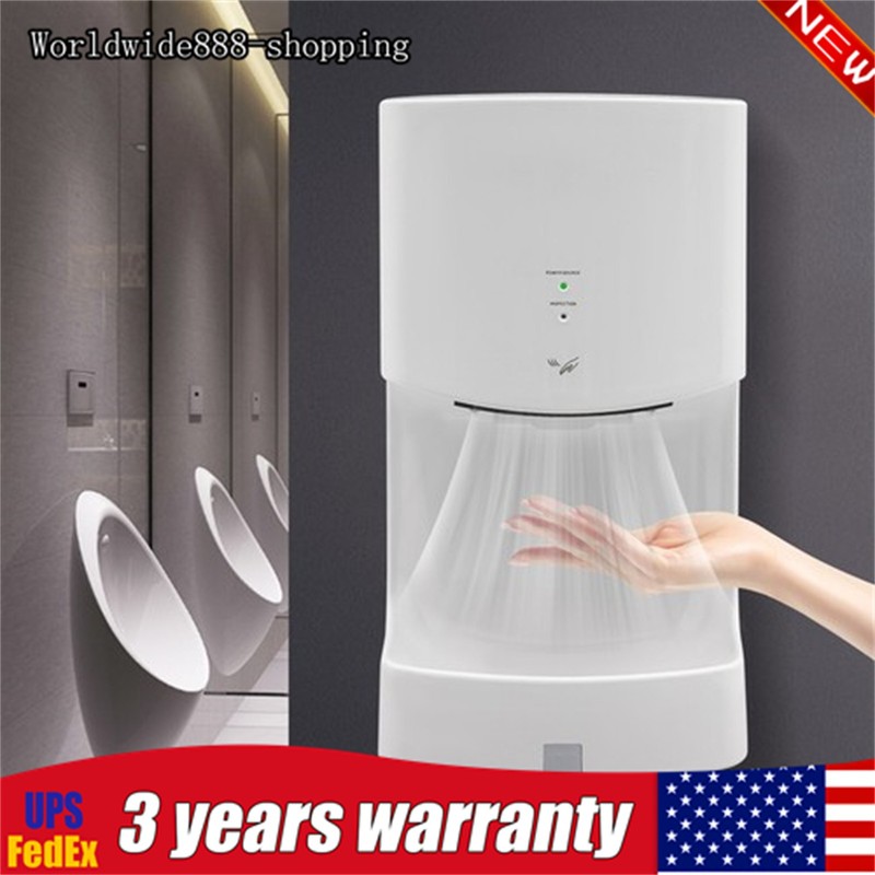 1000W Automatic Wall Mounted Hand Dryer Electric Jet Hand Dryer with Drip Tray