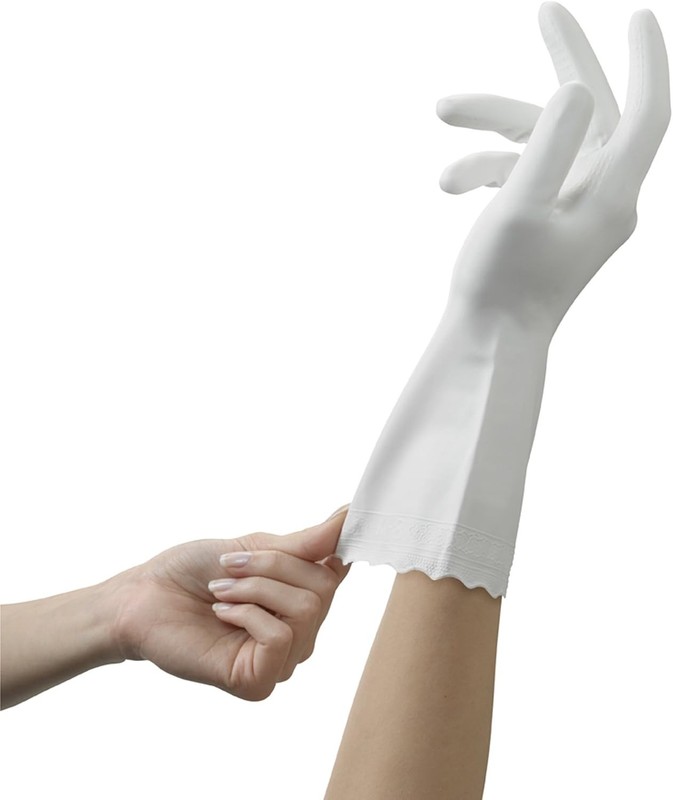 Mr. Clean Bliss Premium 1-Pair Latex-Gloves, Medium, White
