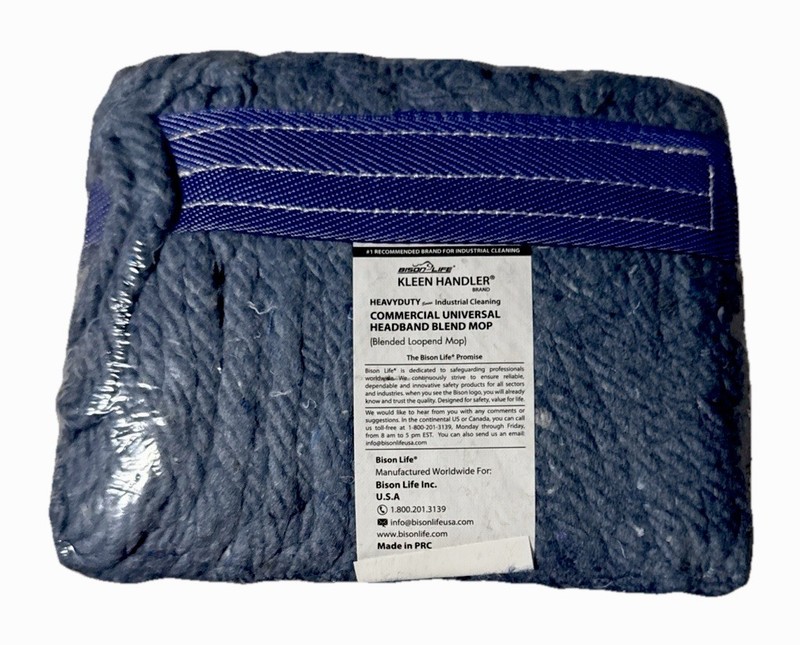 Bison Life Kleen Handler Blue Commercial Universal Cleaning Mop refills New