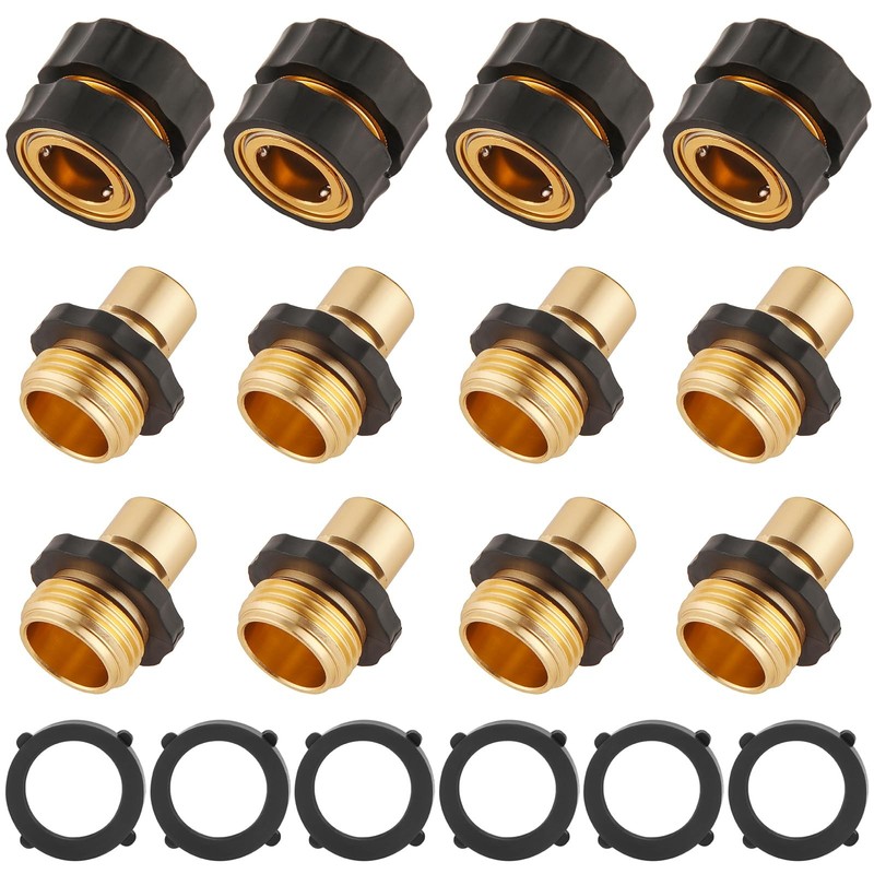 BILAL 12 Piece Quick Connect Hose Fittings for Garden 3/4 inch, 12 pcs Set