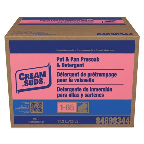 Cream Suds Manual Pot & Pan Detergent, No Phosphate, Baby Powder, 25 lb Box