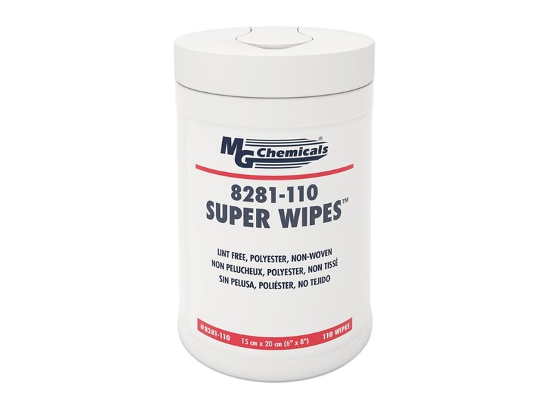 MG Chemicals 8281-110 - Lint Free Wipes, Non-Woven Polyester, Tear Resistant, 6'