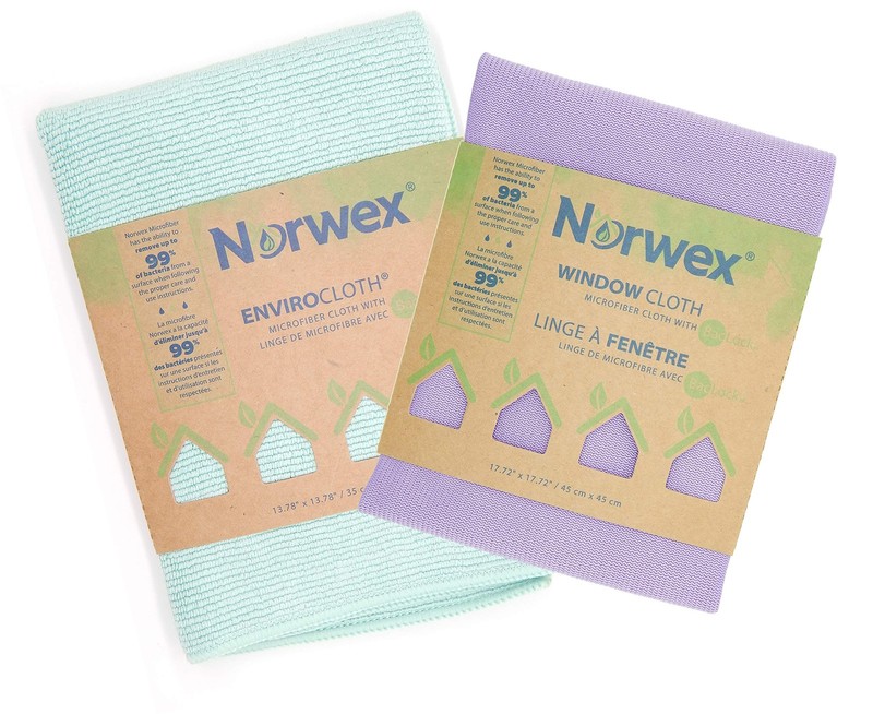 Norwex Basic Package – Microfiber – Glass 2 Piece Assortment, Gray (Includes)