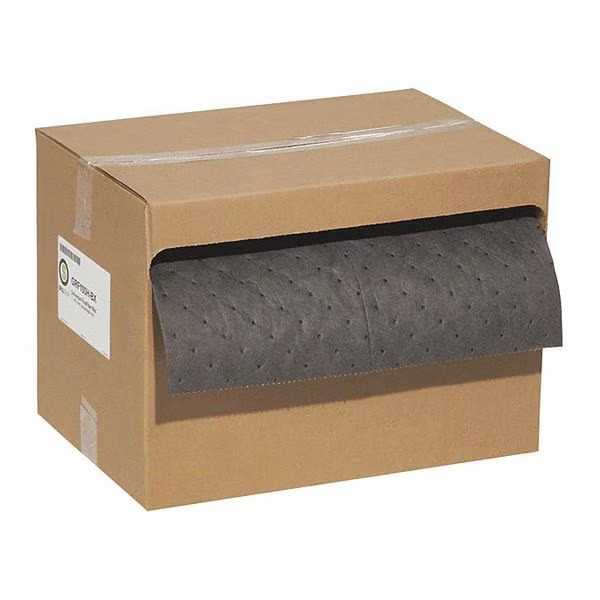 Spilltech Sorbent Roll, 19 gal, 15 in x 100 ft, , Gray, Polypropylene GRF100H-BX