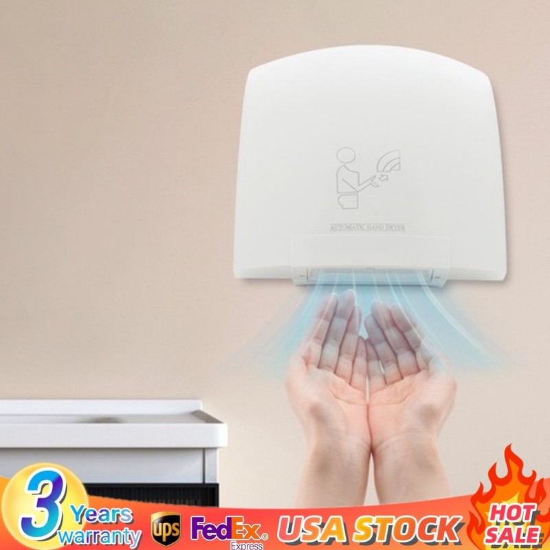 1200W Auto Electric Hand Dryer Commercial Compact Air Hand Dryer High Speed