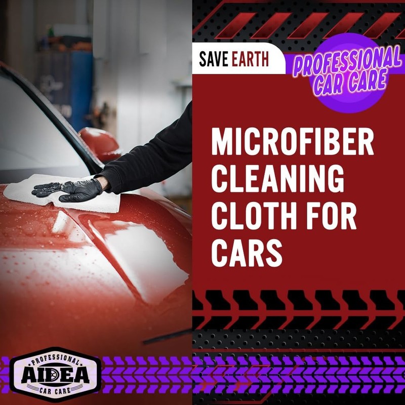 AIDEA Microfiber Cleaning Cloth White 20PK, Towels for gallery