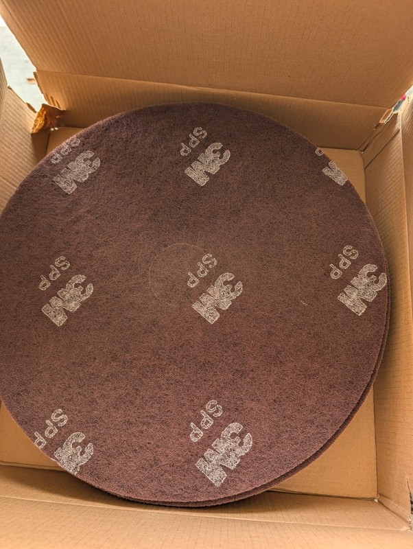 Set of 2 boxes 3M Scotch-Brite Surface Preparation Pad 20″ Brown Synthetic Round