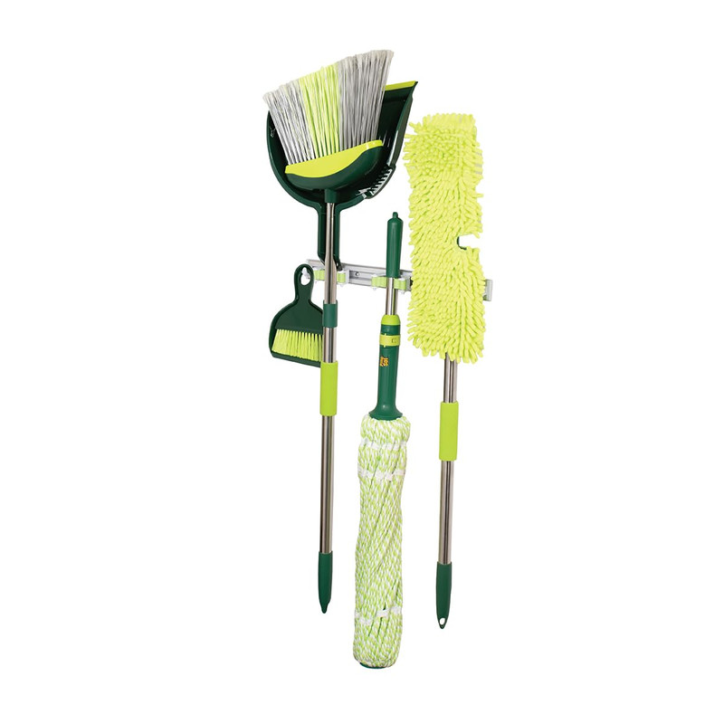 Pine-Sol Broom Mop Cleaning Set – All-In-One Floor Cleaning Kit Angled Broom