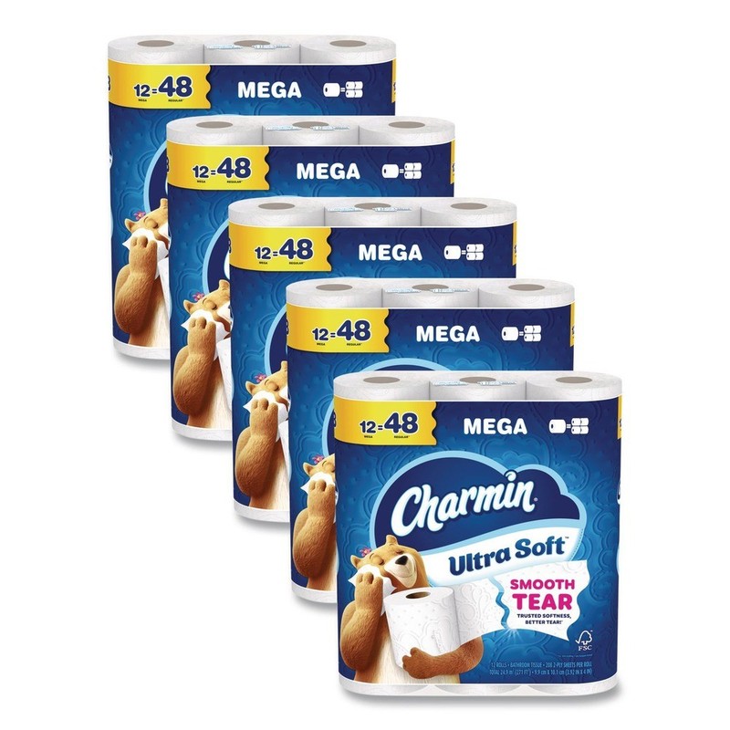 Charmin 17579CT Ultra Soft 2-Ply Septic-Safe Bathroom Tissue – White (5/CT) New