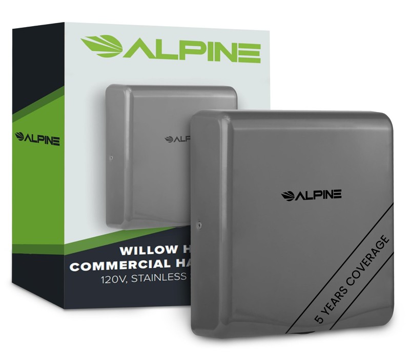 Alpine Commercial Hand Dryer with HEPA Filter, 8 Seconds Extreme Speed Electric