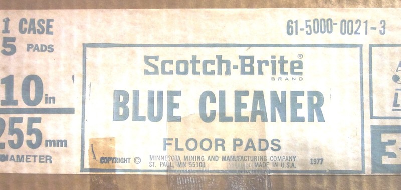 3M Scotch-Brite Blue Cleaner Floor Pads – 10 Inch – 1 case of 5 pads