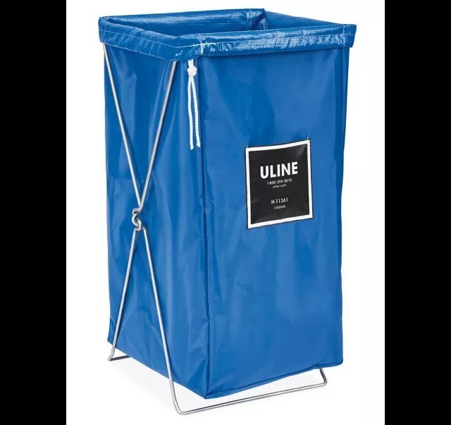 H-11361BLU ULINE Blue Collapsible Laundry Hamper 16″ L X 15″ W X 30″H