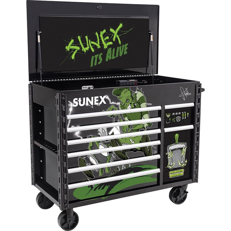 50" 7 Drawer Power Cart - Tony Squindo "It's Alive" SUU-8065PCBKALIVE